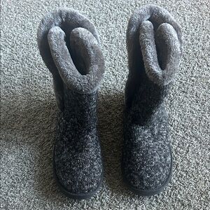 POP Charcoal Fleece-Lined Winter Boots